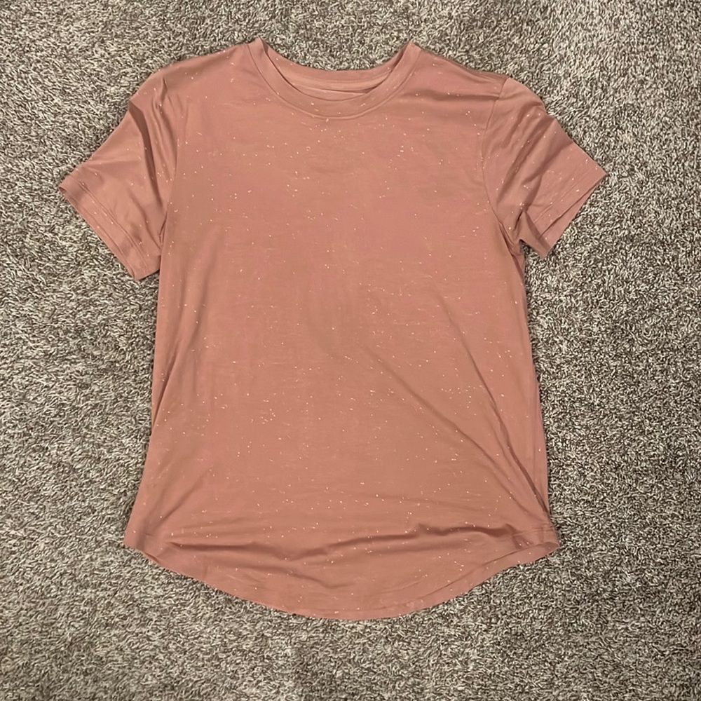 Lululemon dotted peach crewneck t-shirt